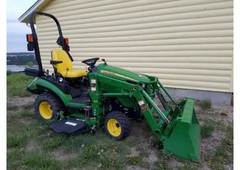SOLD - JD Tractor 1025R with attachments for sale